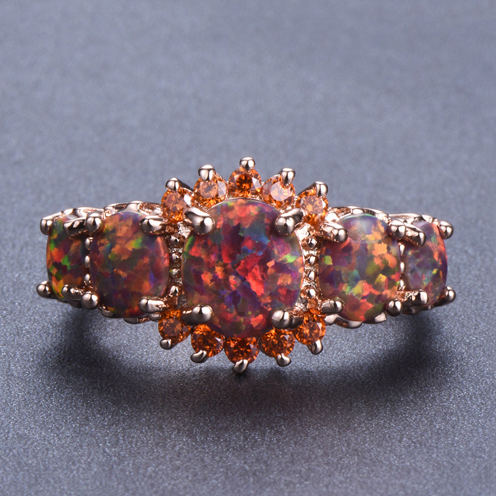 Oval Green Orpel Emerald Small Diamond Ring