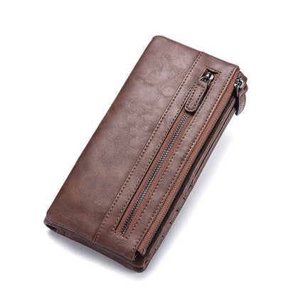 Neu Männer Lange Brieftasche Zipper Brieftasche Trendy Jugend