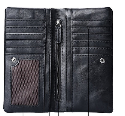 Neu Männer Lange Brieftasche Zipper Brieftasche Trendy Jugend