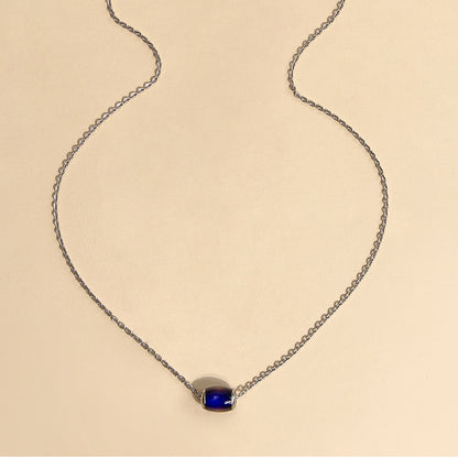 قلادة متغيرة الألوان حساسة لدرجة الحرارة ومبتكرة DIY مصنوعة من الفولاذ المقاوم للصدأ للنساء