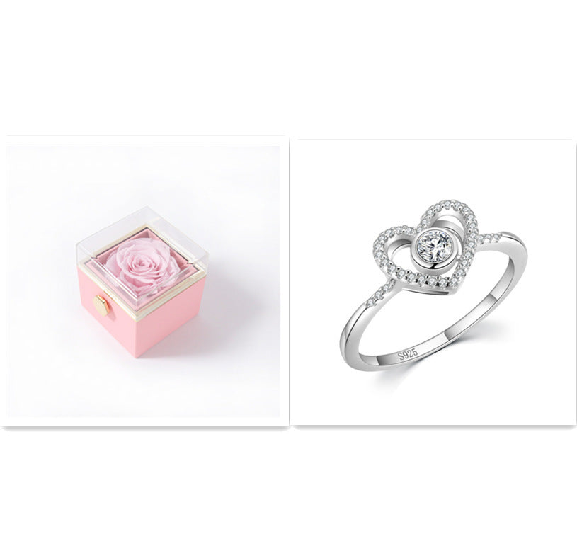 S925 Sterling Silver Love Full Diamond Ring