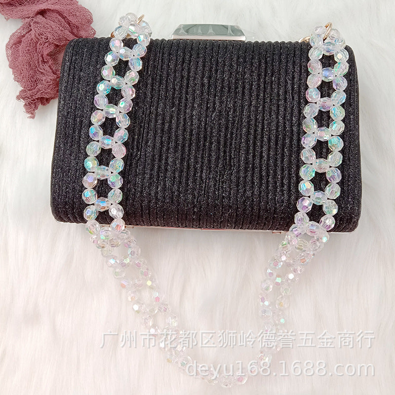 سلسلة لؤلؤ فرنسي ملون AB منسوجة يدويًا