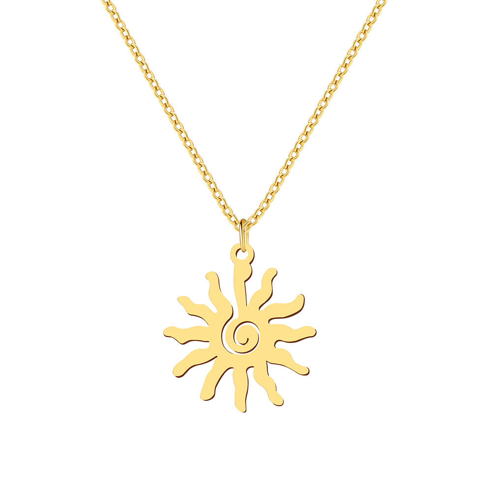 Women's Spiral Sun Fashion Necklace