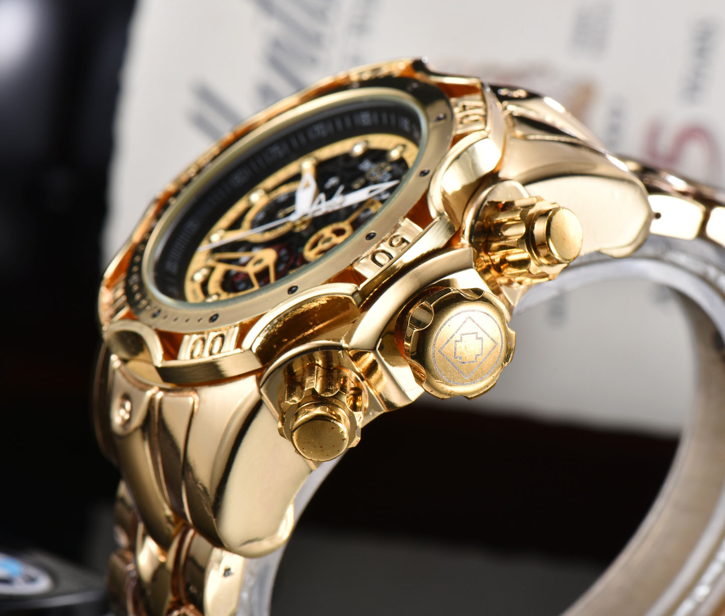 Quartz Watch With Hollow Dial Steel Band