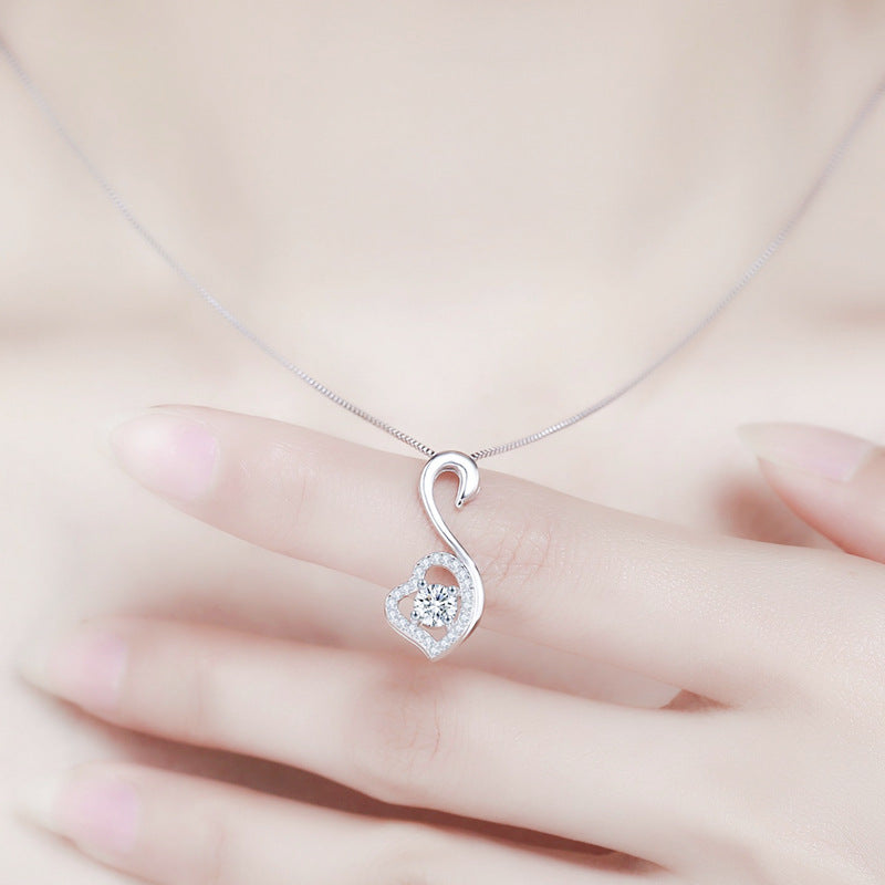Ladies swan necklace