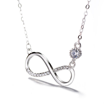 925 Sterling Silver Platinum Plated Necklace