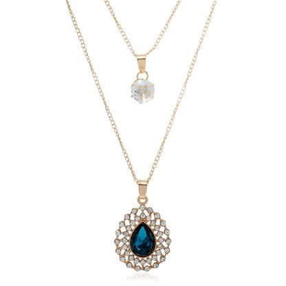 Fashionable Diamond - Encrusted Necklace And Earrings Set
