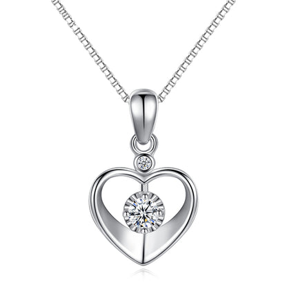 قلادة على شكل قلب مع سلسلة ترقوة بسيطة للزوجين