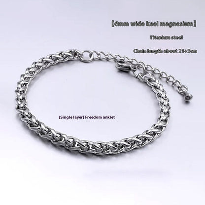 Lasting Elegance: Modern Titanium Steel Anklets - A sophisticated touch to every look!