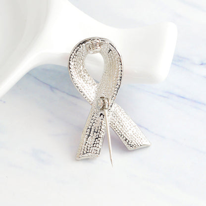 Fashion Ribbon Light Diamond Brooch