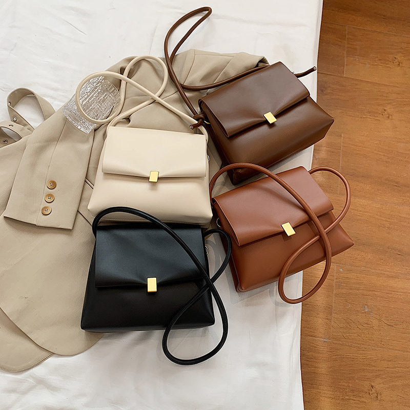 Nischendesign-Tasche für Frauen neue Mode Winter Retro weiches Leder Mode Internet beliebte Allgleiches Umhängetasche Messenger Bag