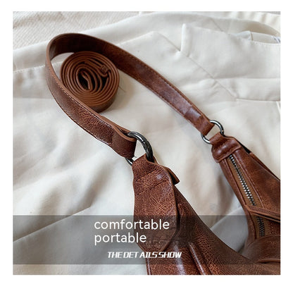 Women's One-shoulder Niche Original Design New Autumn And Winter Maillard Style Underarm Bag