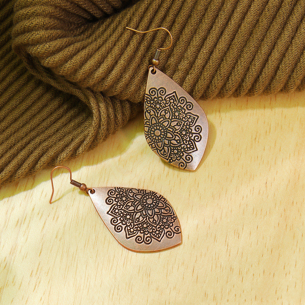 Retro Women's Fashion Personalized Printed Earrings