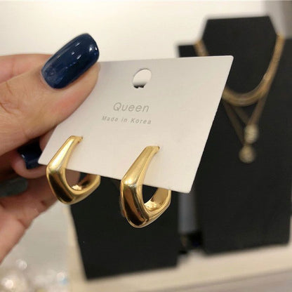 Retro geometric irregular earrings