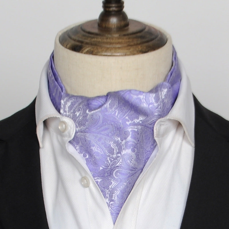 British Vintage Suit Silk Scarf Shirt