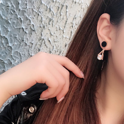 Geometric Double Triangle Stud Earrings