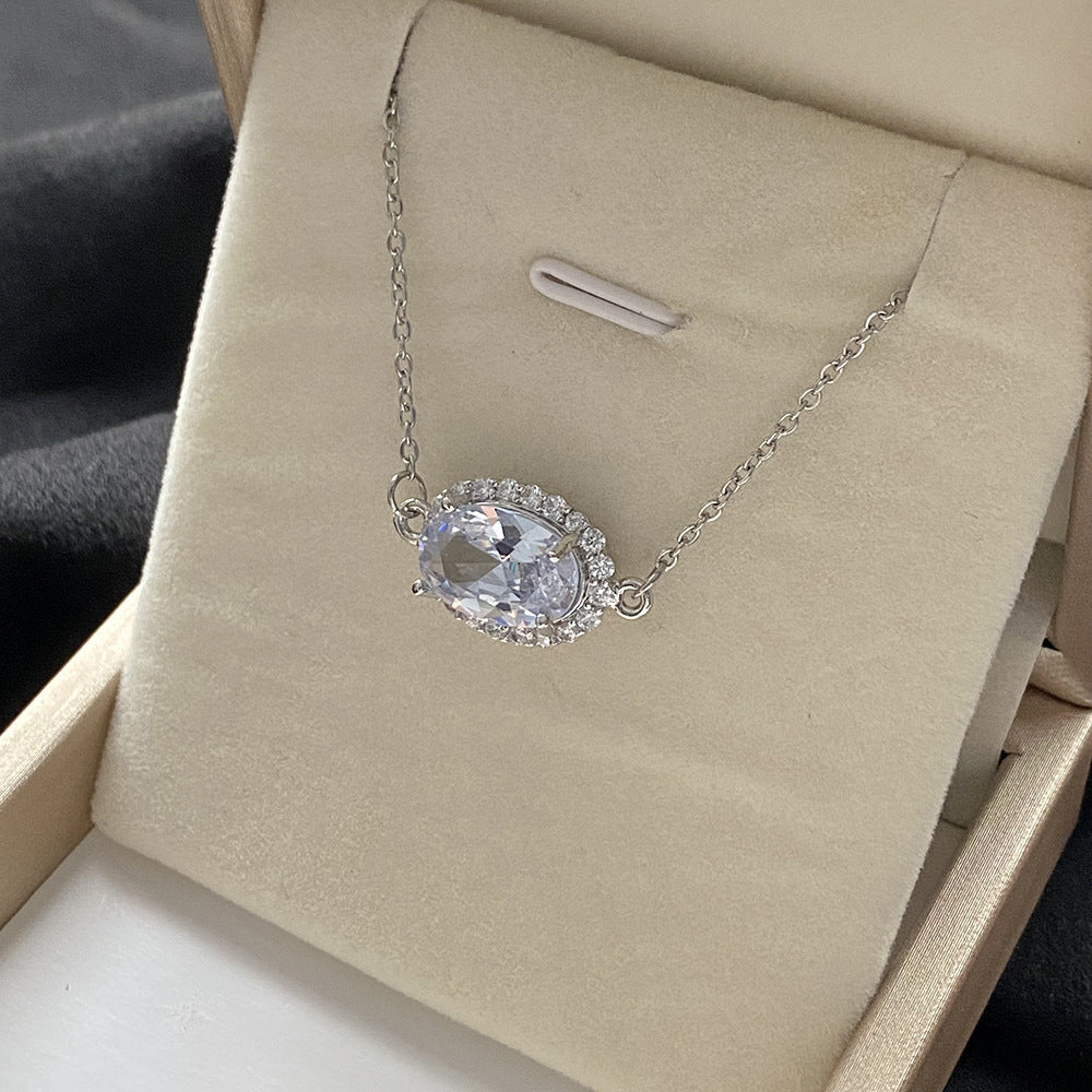 Titanium Steel Color-retaining Temperament Copper Micro Inlaid Zircon Flowers