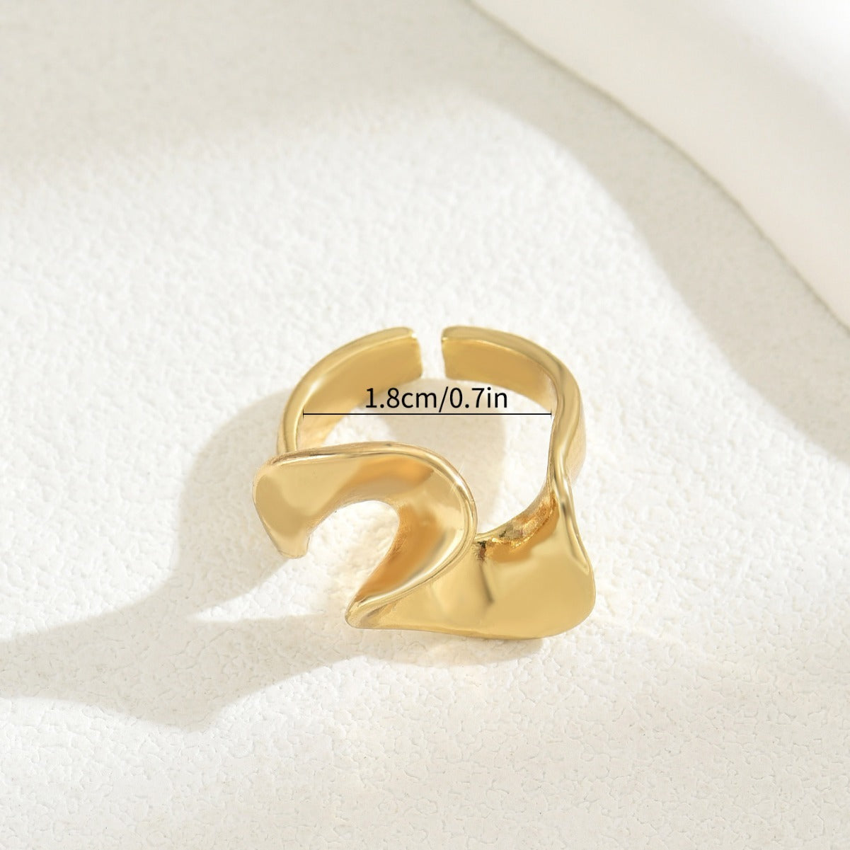 Index Finger 18K Electroplating Adjustable All-Match Ring