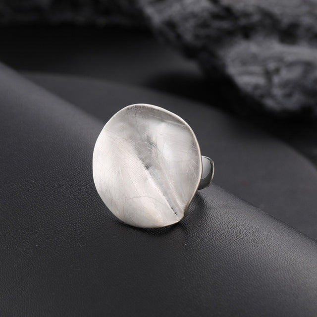 Women's Irregular Thick Gold And Silver Color Ring