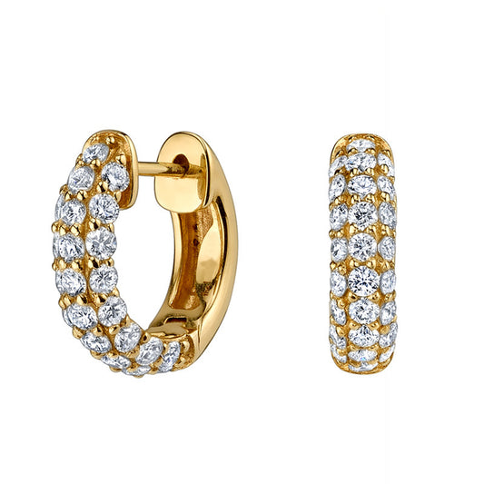 European And American Golden Geometric Circle Earrings