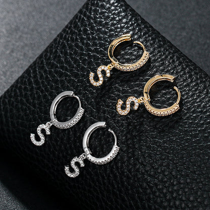 Women's Korean Style Small Earrings Half Circle