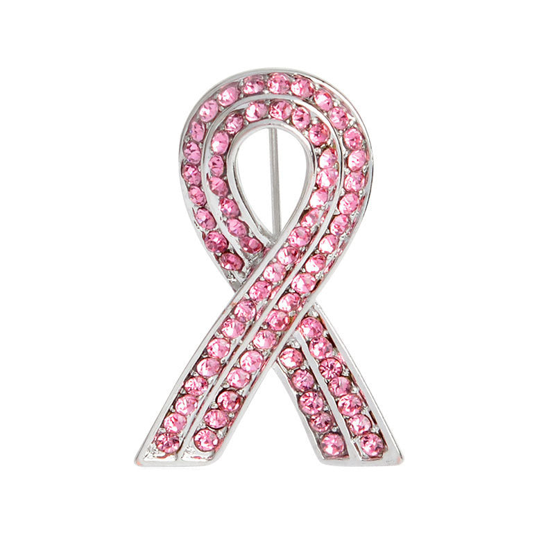 Fashion Ribbon Light Diamond Brooch