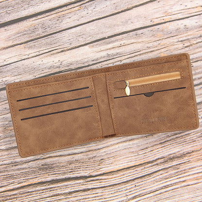 New Fashion Men's Short Vintage Frosted Wallet