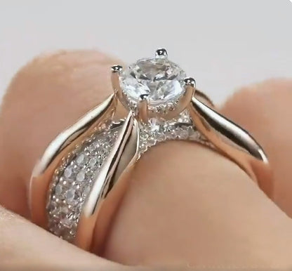 Micro-inlaid Rose Golden Ring