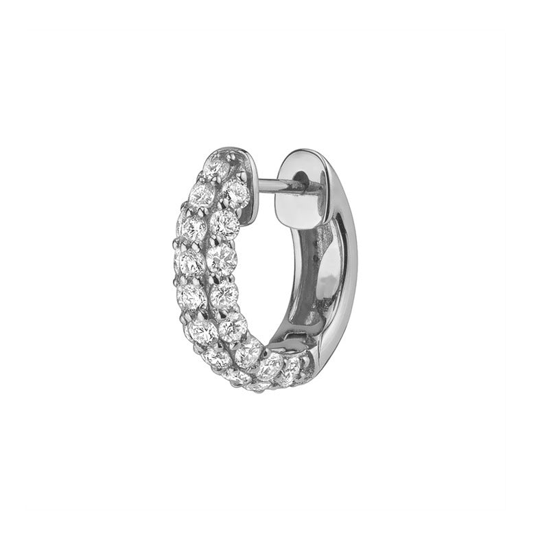 European And American Golden Geometric Circle Earrings