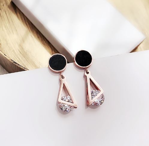 Geometric Double Triangle Stud Earrings