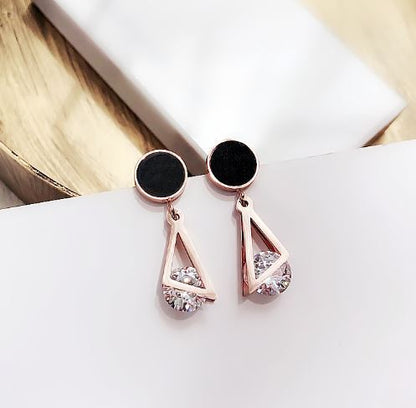 Geometric Double Triangle Stud Earrings