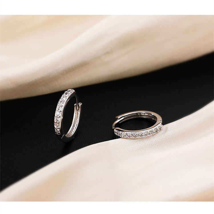 Women's Fashion Temperament Silver Earrings Buckle