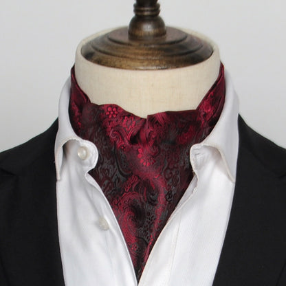 British Vintage Suit Silk Scarf Shirt