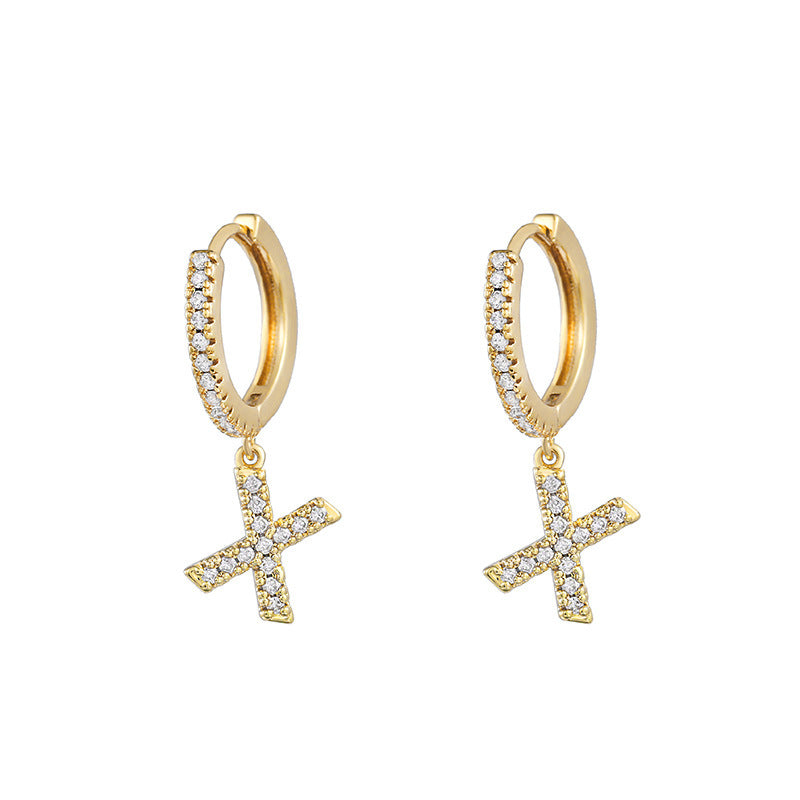 Women's Korean Style Small Earrings Half Circle