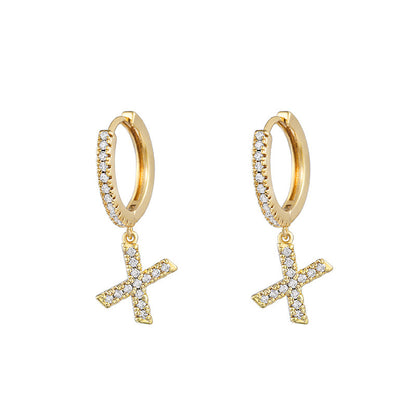 Women's Korean Style Small Earrings Half Circle