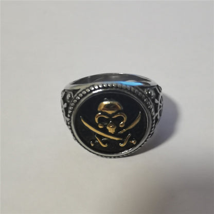 Personalized Retro Skull Men's Titanium Steel Ring