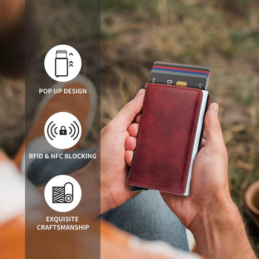 RFID-Anti-Diebstahl-Popup-Kartenpaket aus Kohlefaser mit automatischem Durchziehen