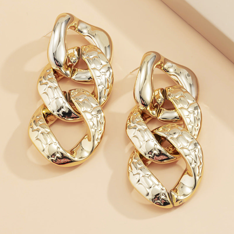 أقراط سلسلة هندسية للنساء