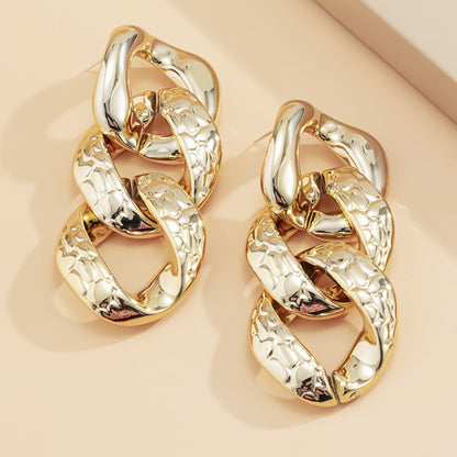 أقراط سلسلة هندسية للنساء