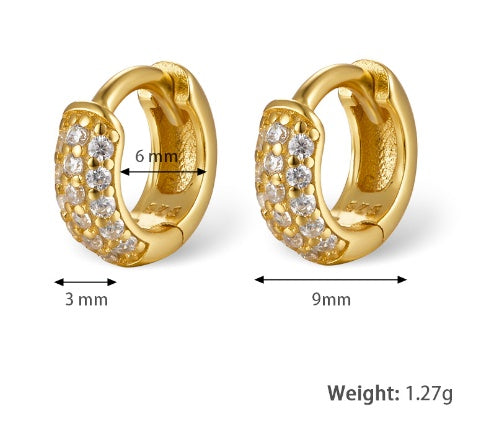 Amy Chunky Paved Hoops Earrings