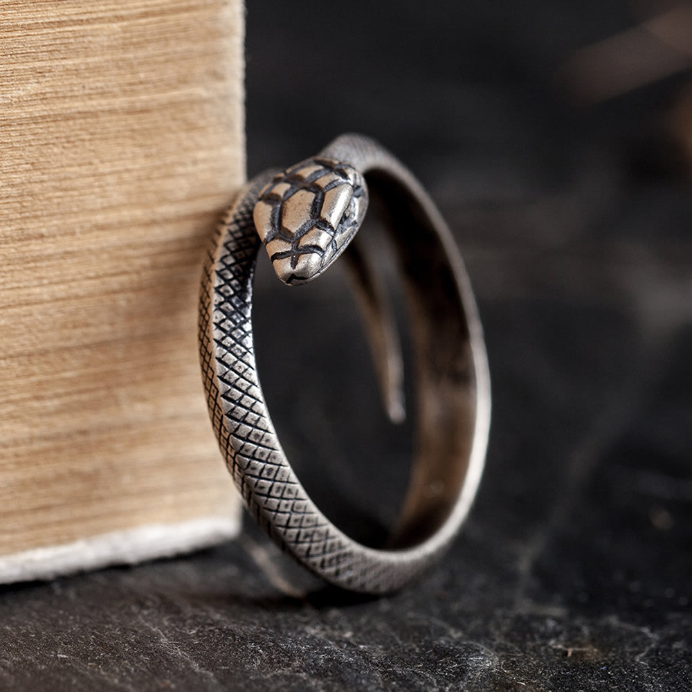 Mini Fashion Snake Ring in Sterling Silver