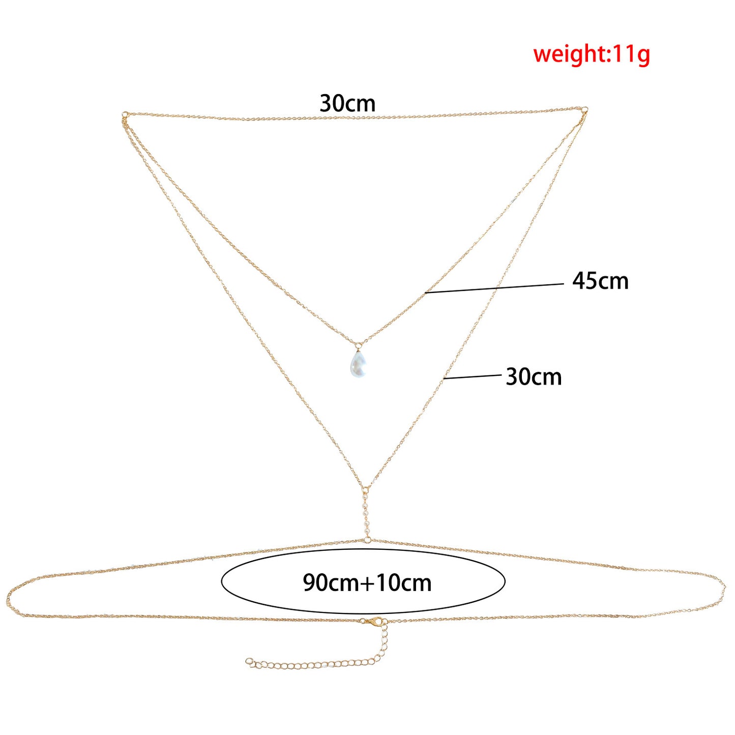 سلسلة خلفية متعددة الطبقات من اللؤلؤ
