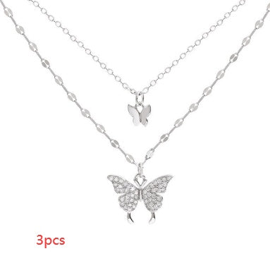 Farbig funkelnde Schlüsselbeinkette Chokerhalskette für Damen