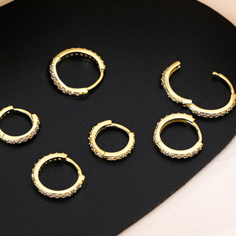 Women's Fashion Temperament Silver Earrings Buckle