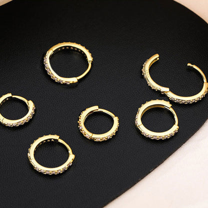 Women's Fashion Temperament Silver Earrings Buckle