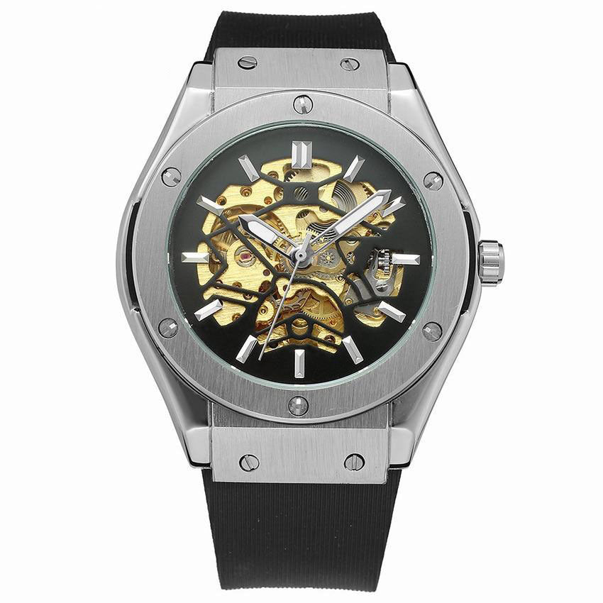 Vintage skeleton mechanical watch