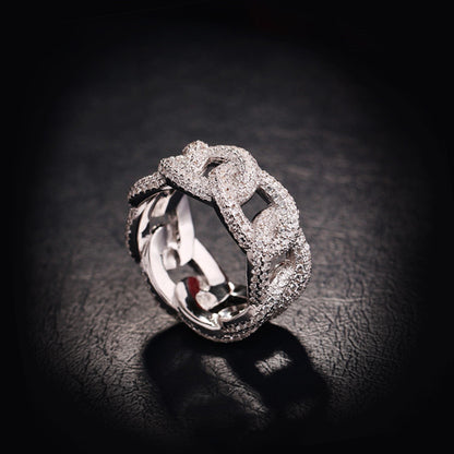 Braided zircon ring