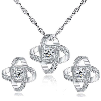 Eternal Star Necklace Earrings Jewelry Set