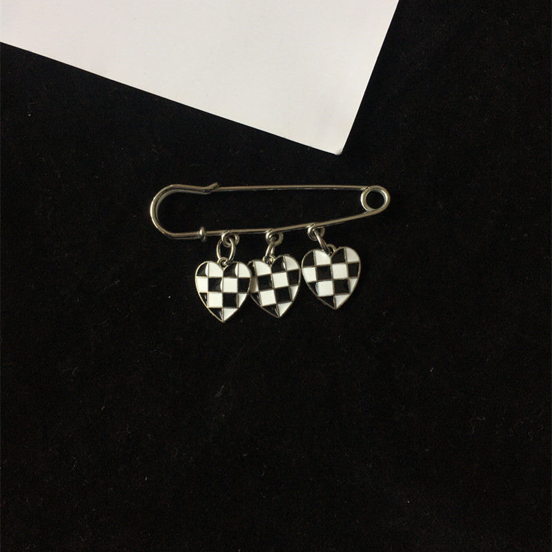 Light Luxury Checkerboard Hole Shoes Accessories Buckle