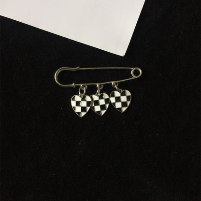 Light Luxury Checkerboard Hole Shoes Accessories Buckle